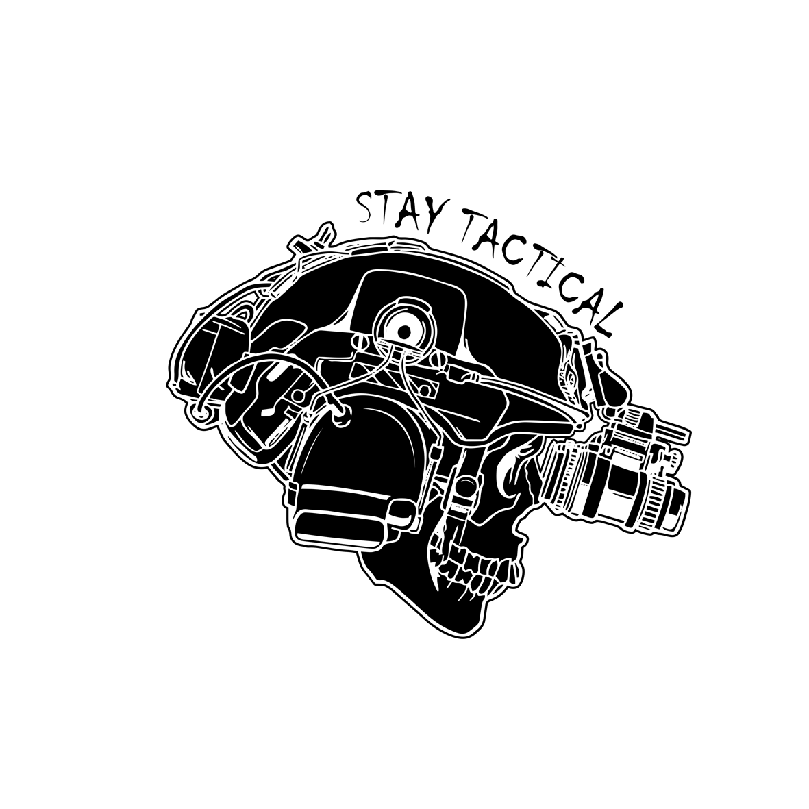 STICKER TACTICAL SKULL