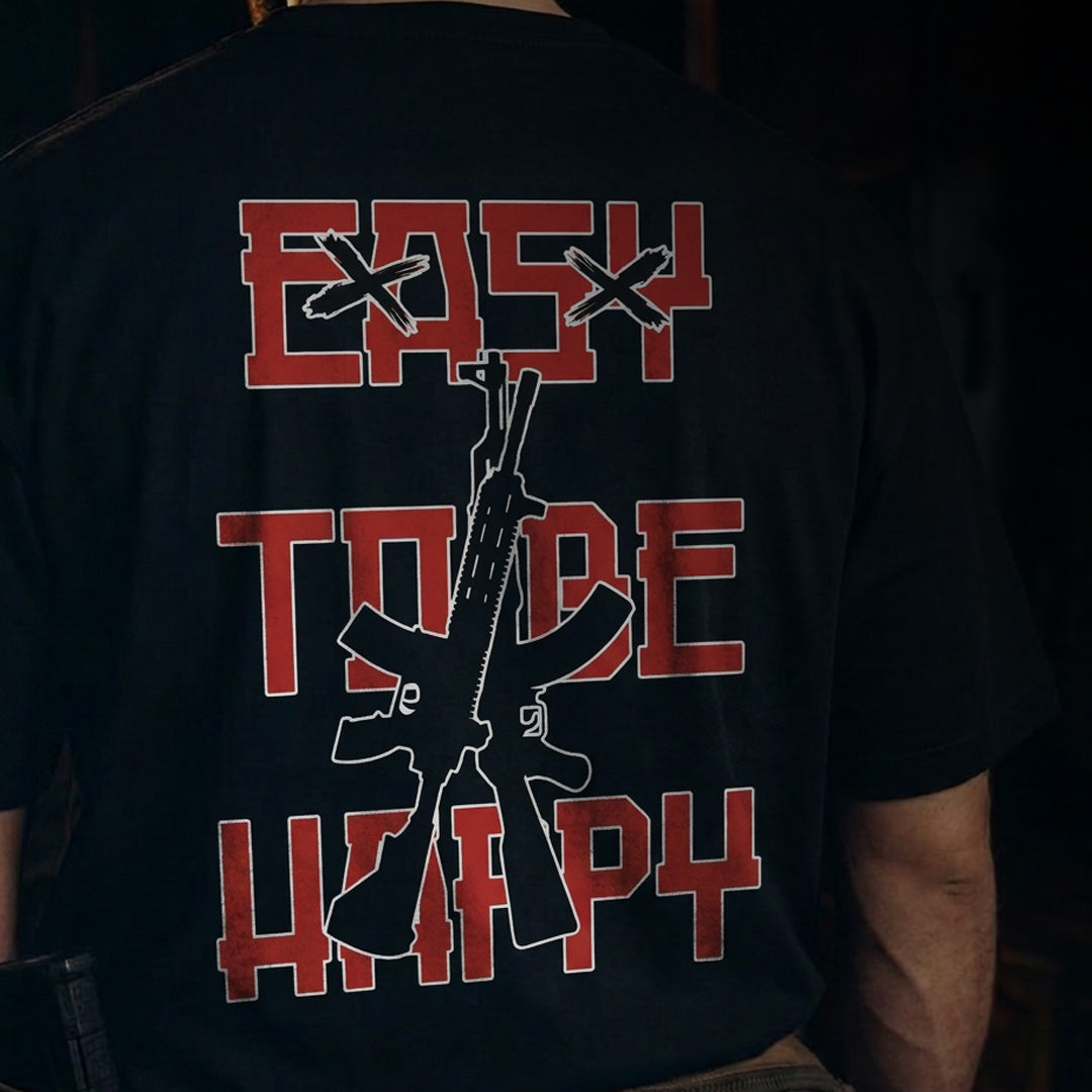T-SHIRT OVERSIZE EASY TO BE HAPPY