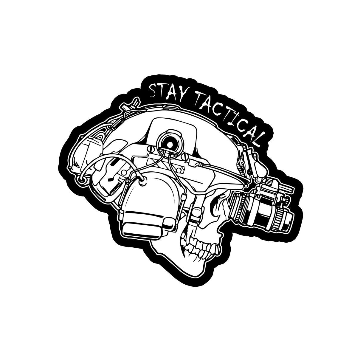 STICKER TACTICAL SKULL