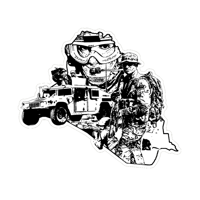 STICKER IRAQ DRAW العراق